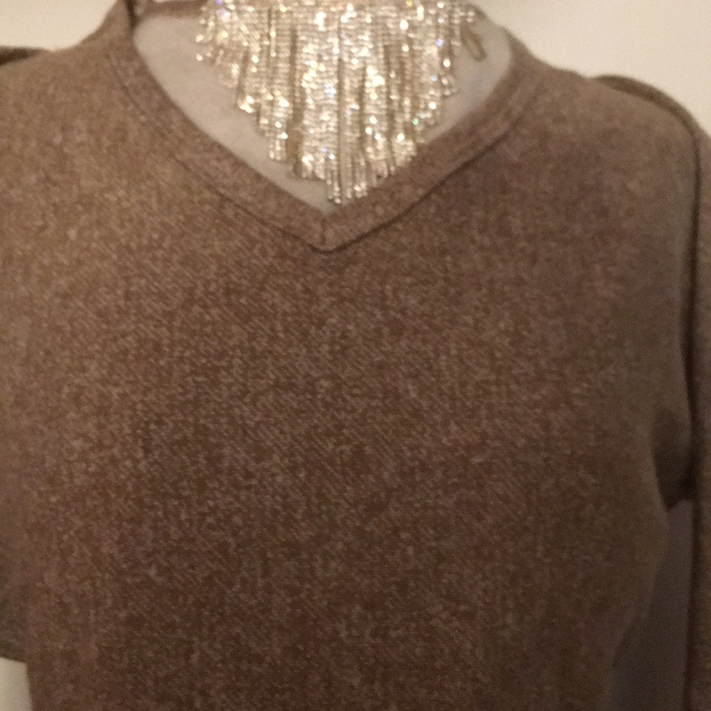 🌹French V Neck Fleece Slouch Dress.   B4 - Picture 7 of 8
